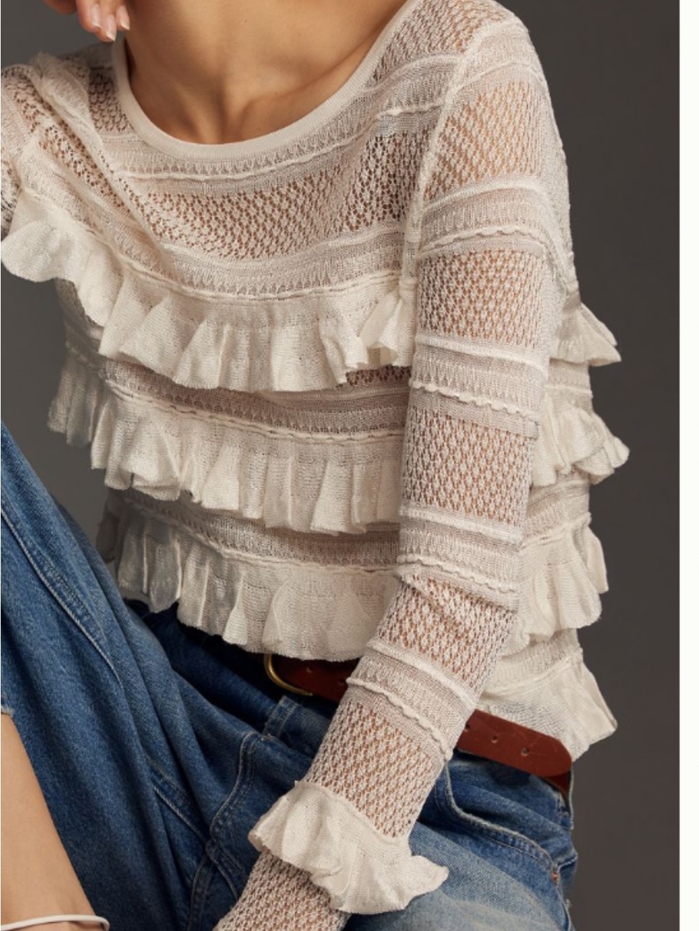 Anthropologie ruffle sweater